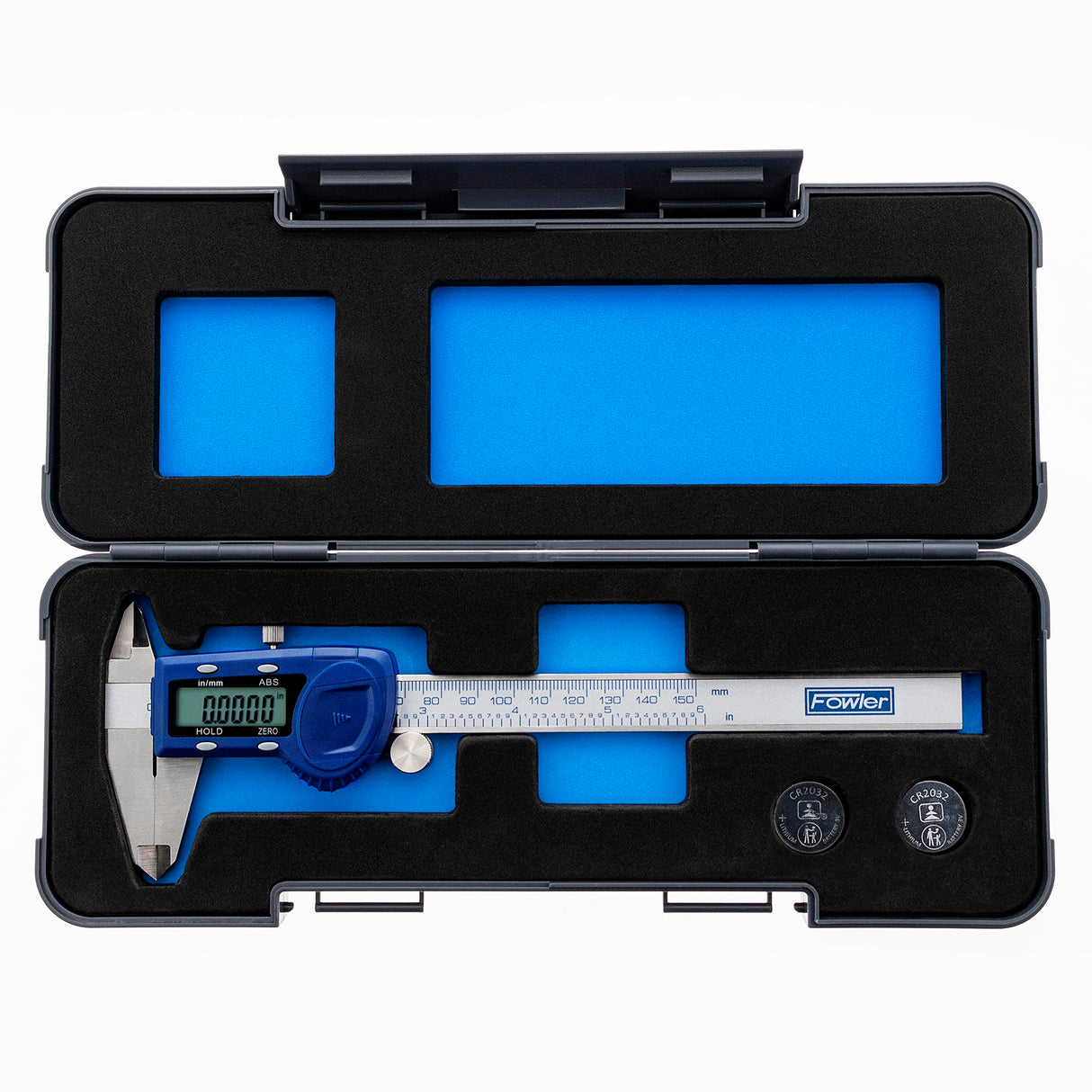 Fowler 54-101-150-2, Xtra-Value Cal Digital Caliper With 0-6"/150MM Measuring Range,Blue Fowler