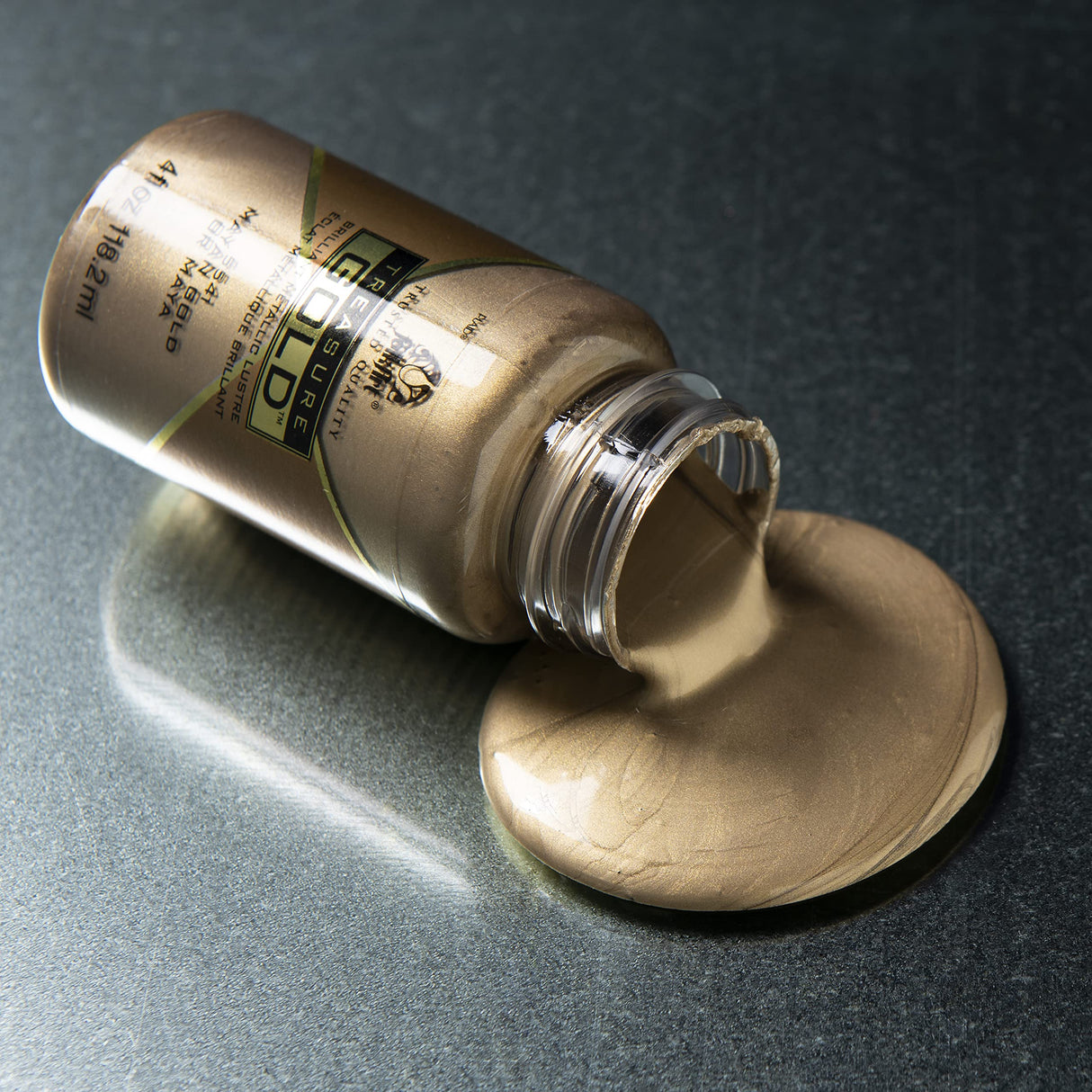 FolkArt Gold Assorted Easy to Apply DIY Crafts, Art Supplies with A Metallic Finish Treasure Paint 2 Fl Oz 59 Ml (Pack of 1) FolkArt