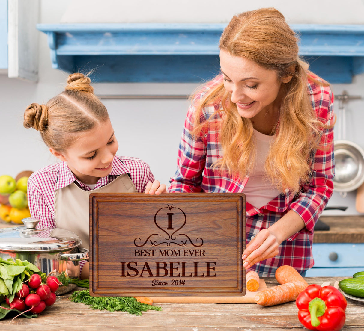 Silverhill Design Custom Wood Cutting Board Gift:Perfect Wedding & Anniversaries! Personalized Charcuterie Cheese Board for Couples, Friends, & Generic