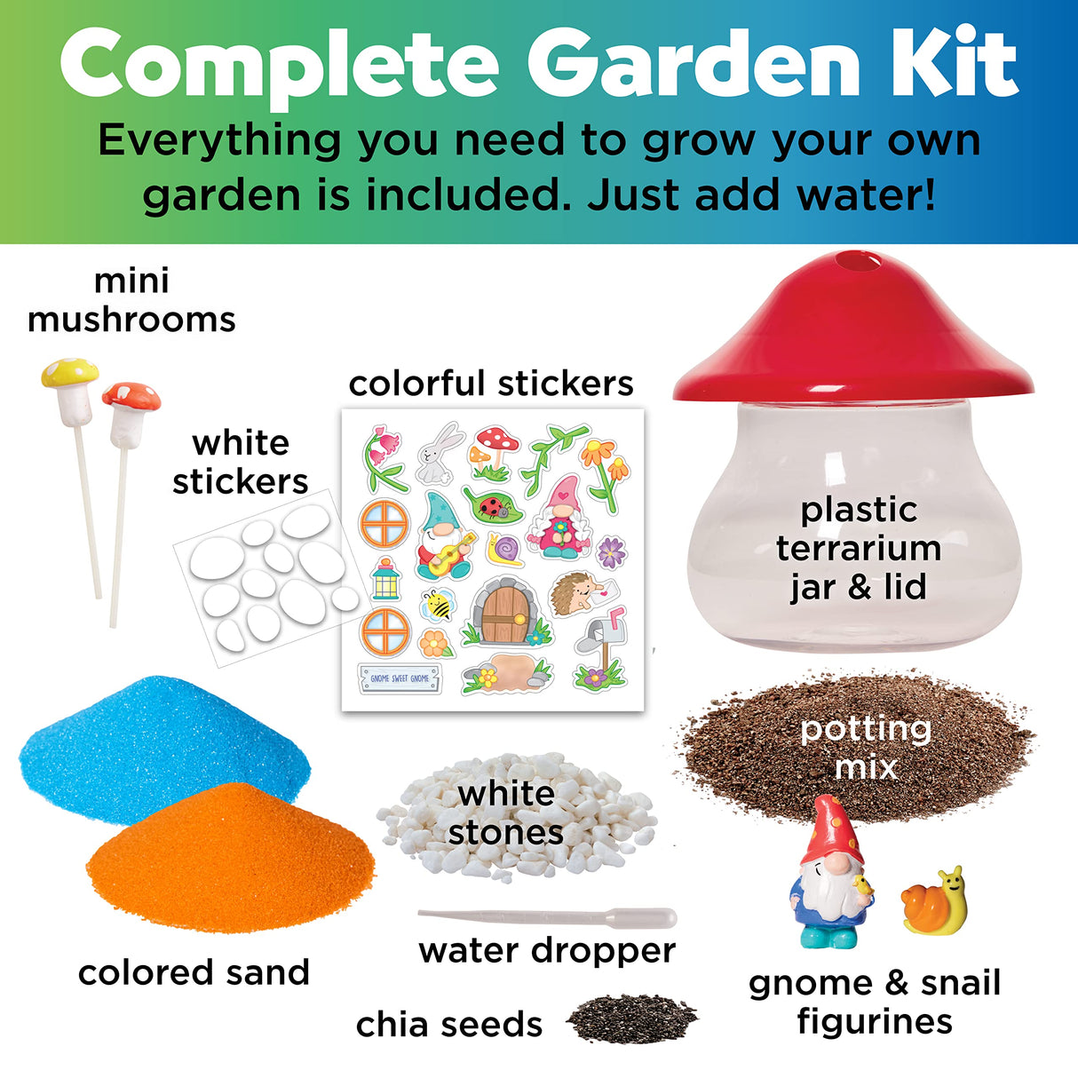 Creativity for Kids Plant and Grow Woodland Forest: Terrarium Kit Activities for Kids, Educational Science and Crafts for Kids Ages 6-8+, Unique Creativity for Kids