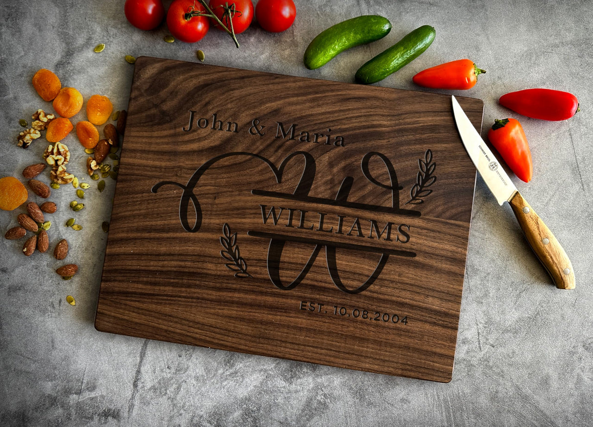 Personalized Cutting Boards – Personalized Cutting Boards Wood Engraved – Lovely Birthday, Anniversary, Bridal Shower, Wedding Present – Custom Generic