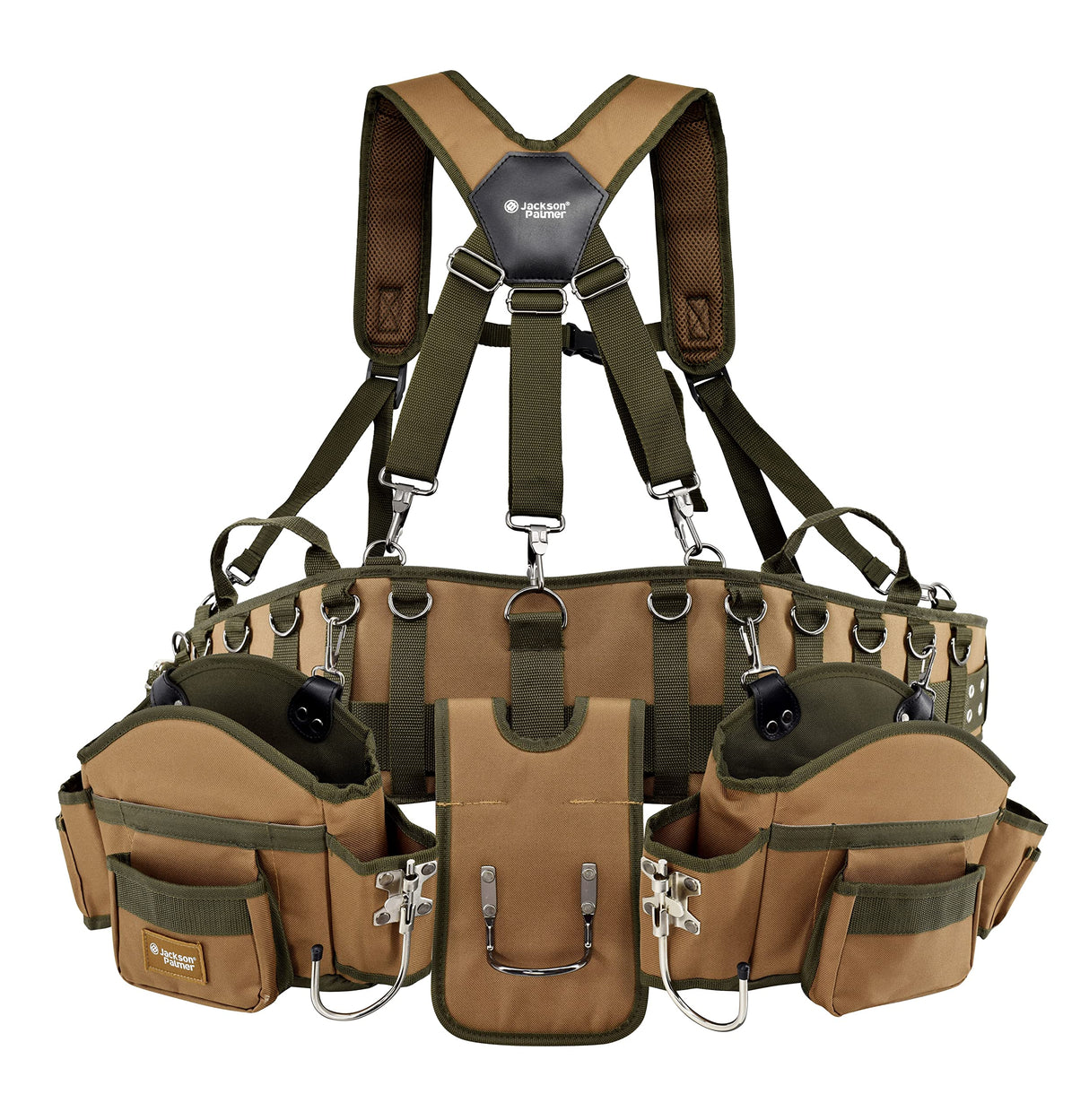 JACKSON PALMER Professional Tool Belt - Tan & Green (Comfort Rig Tan & Green) Jackson Palmer