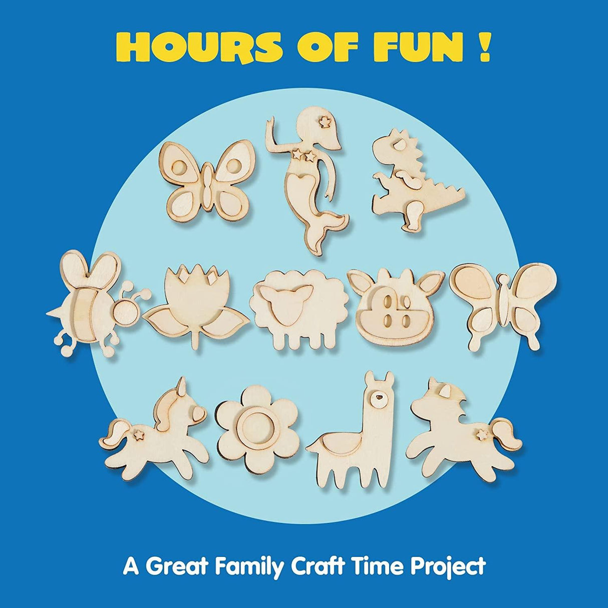 Wooden Magnets, Spring Arts & Crafts for Boys and Girls Ages 4+, Childrens Painting Craft Activities Kit WoodArtSupply