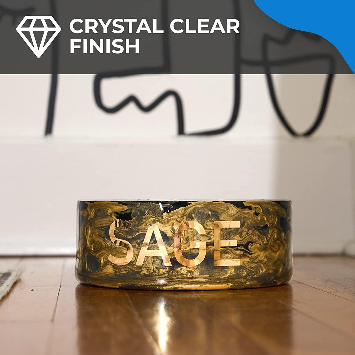 Promise Epoxy - Clear Table Top Epoxy Resin (16-Ounce Kit) | UV Resistant, Self-Leveling | High Gloss Shine for Wood Table Top, Bar Top, Counter Top, WoodArtSupply