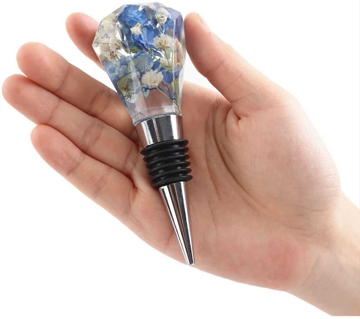 Geometric Spherical Bottle Stopper Resin Molds,5Pcs Wine Bottle Stopper Crystal Gem Shape Epoxy Silicone Mold for DIY Casting Crafts Making WoodArtSupply