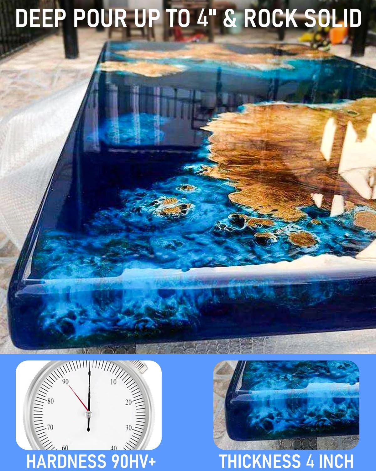 51OZ Deep Pour Epoxy Resin Kit, High Gloss & Bubble Free 2 to 4 Inch Depth Art Resin for Craft River Table, Wood Filler, Bar Top, Coating, Casting, WoodArtSupply