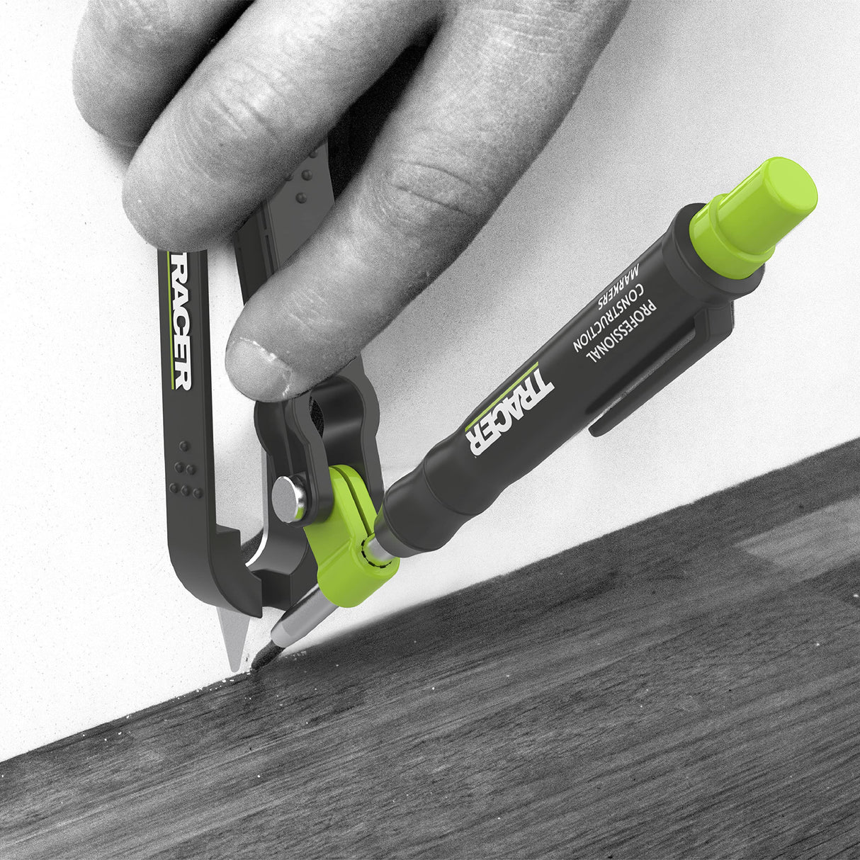TRACER ProScribe Tool with Deep Hole Pencil, 6X Replacement Lead Holster and Carry Case (Multi-Function Scribe Tool) Enposmre Tracer
