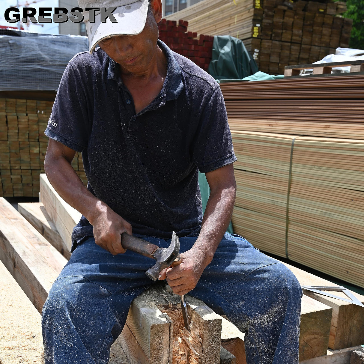 GREBSTK Professional Wood Chisel Set with Oxford Bag for Woodworking, CR-V Steel Chisel, Comfortable Beech Handle Wood Chisel, 4 Piece GREBSTK