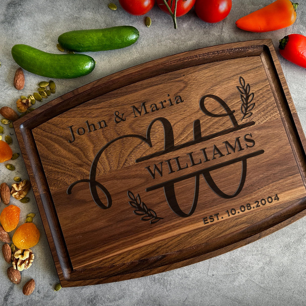 Personalized Cutting Boards – Personalized Cutting Boards Wood Engraved – Lovely Birthday, Anniversary, Bridal Shower, Wedding Present – Custom Generic