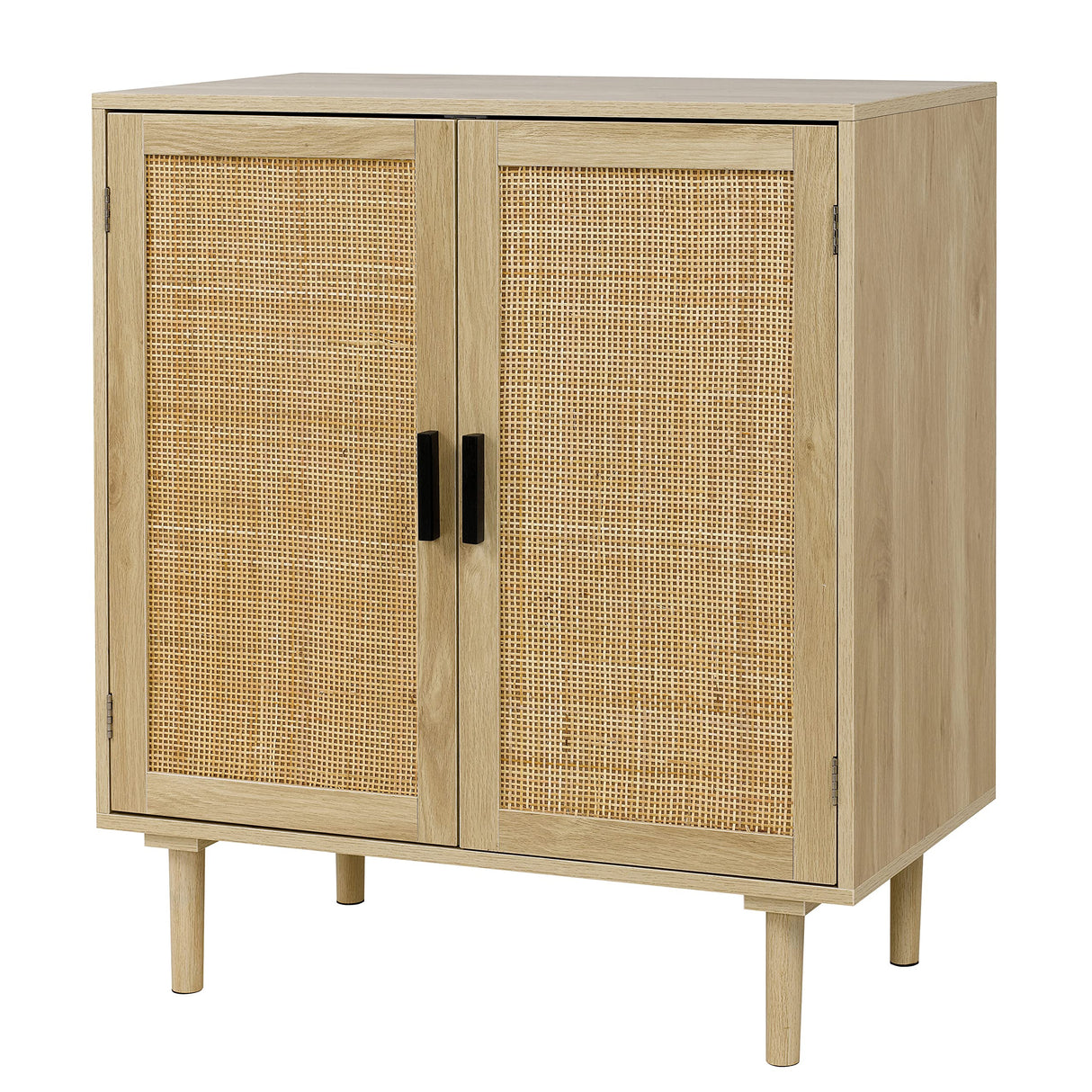 Finnhomy Sideboard Buffet Kitchen Storage Cabinet with Rattan Decorated Doors, Dining Room, Hallway, Cupboard Console Table, Liquor / Accent Cabinet, Finnhomy