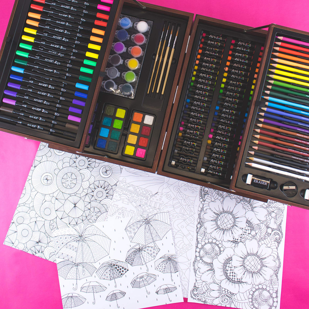 Art 101 Deluxe Art and Doodle Art Set, Assorted Colors, 168 Pieces (53168) Art 101 USA
