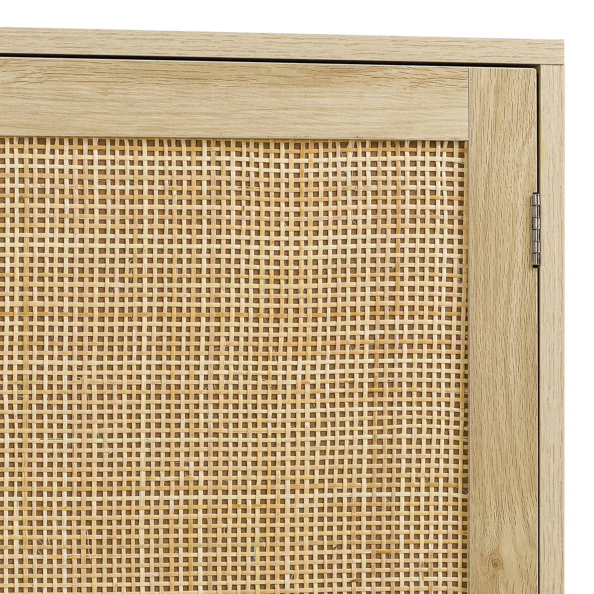 Finnhomy Sideboard Buffet Kitchen Storage Cabinet with Rattan Decorated Doors, Dining Room, Hallway, Cupboard Console Table, Liquor / Accent Cabinet, Finnhomy