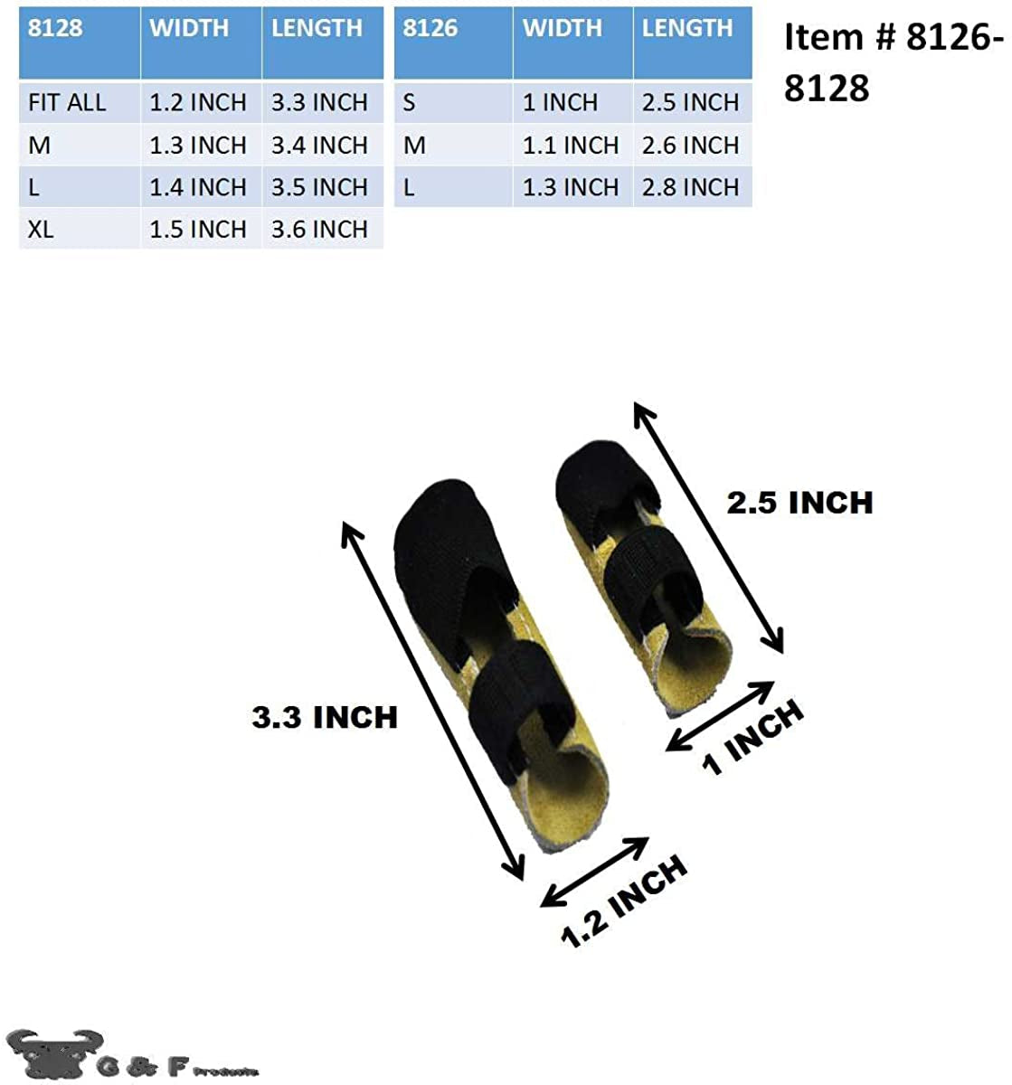 G & F Finger Guard and Thumb Guard Made of Leather 1 or 10 Pieces WoodArtSupply