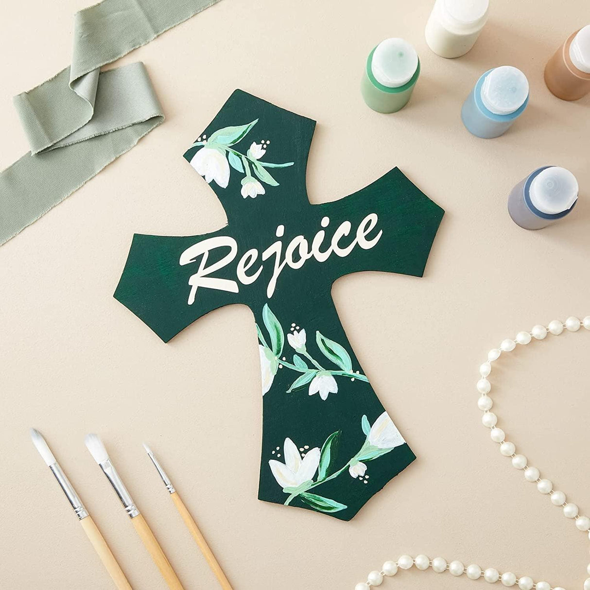 Unfinished Wood Cutout - 6-Pack Cross Shaped Wood Pieces for Wooden Craft DIY Projects, Sunday School, Church, Home Decoration, 11.8 X 8.8 X 0.188 WoodArtSupply