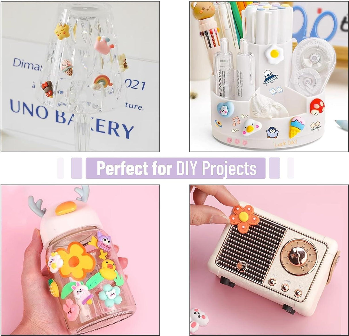 Slime Charms, 100 Pcs, Resin Charms, Charms for Slime, Cute Charms, Flatback Resin Charms, Fake Candy Charms, Flatback Charms, Resin Flatback Charms, WoodArtSupply