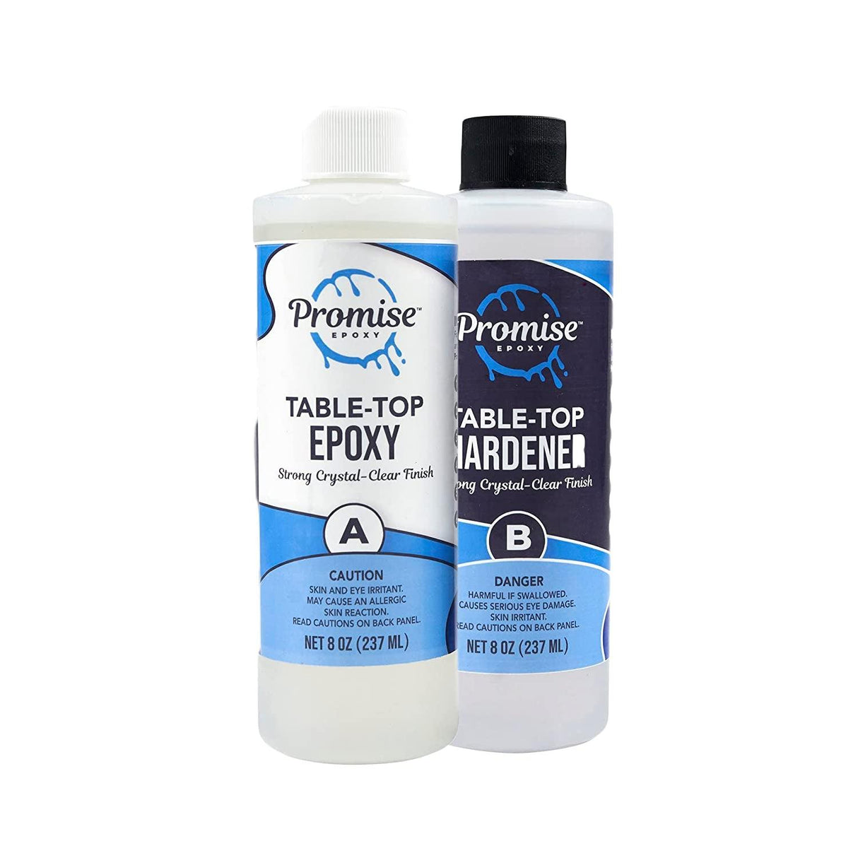 Promise Epoxy - Clear Table Top Epoxy Resin (16-Ounce Kit) | UV Resistant, Self-Leveling | High Gloss Shine for Wood Table Top, Bar Top, Counter Top, WoodArtSupply