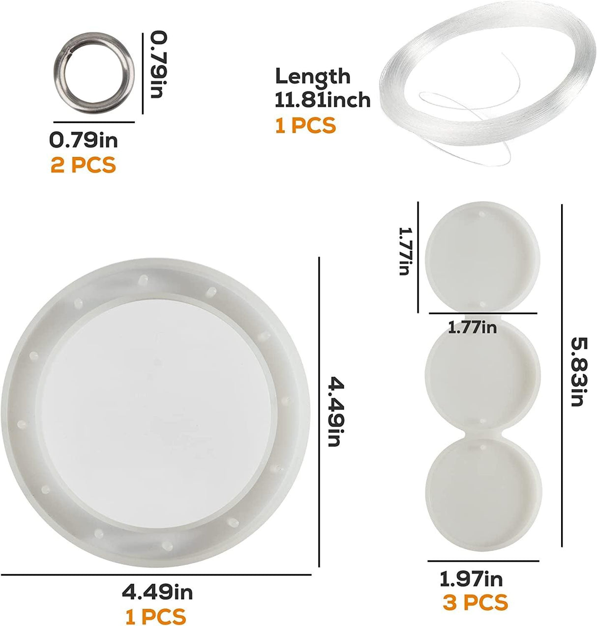 Silicone Resin Molds for Wind Chime, DIY Resin Wind Chime Molds Resin Casting Mold for Home Décor Resin Craft Supplies WoodArtSupply