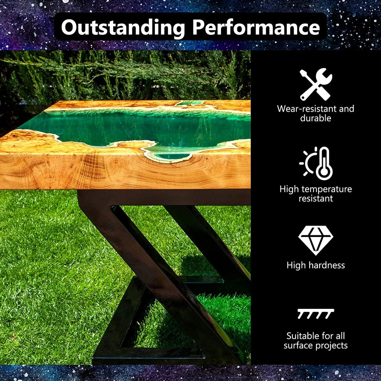 Epoxy Resin 64OZ - Crystal Clear Epoxy Resin Kit - No Yellowing No Bubble Art Resin Casting Resin for Art Crafts, Jewelry Making, Wood & Resin WoodArtSupply