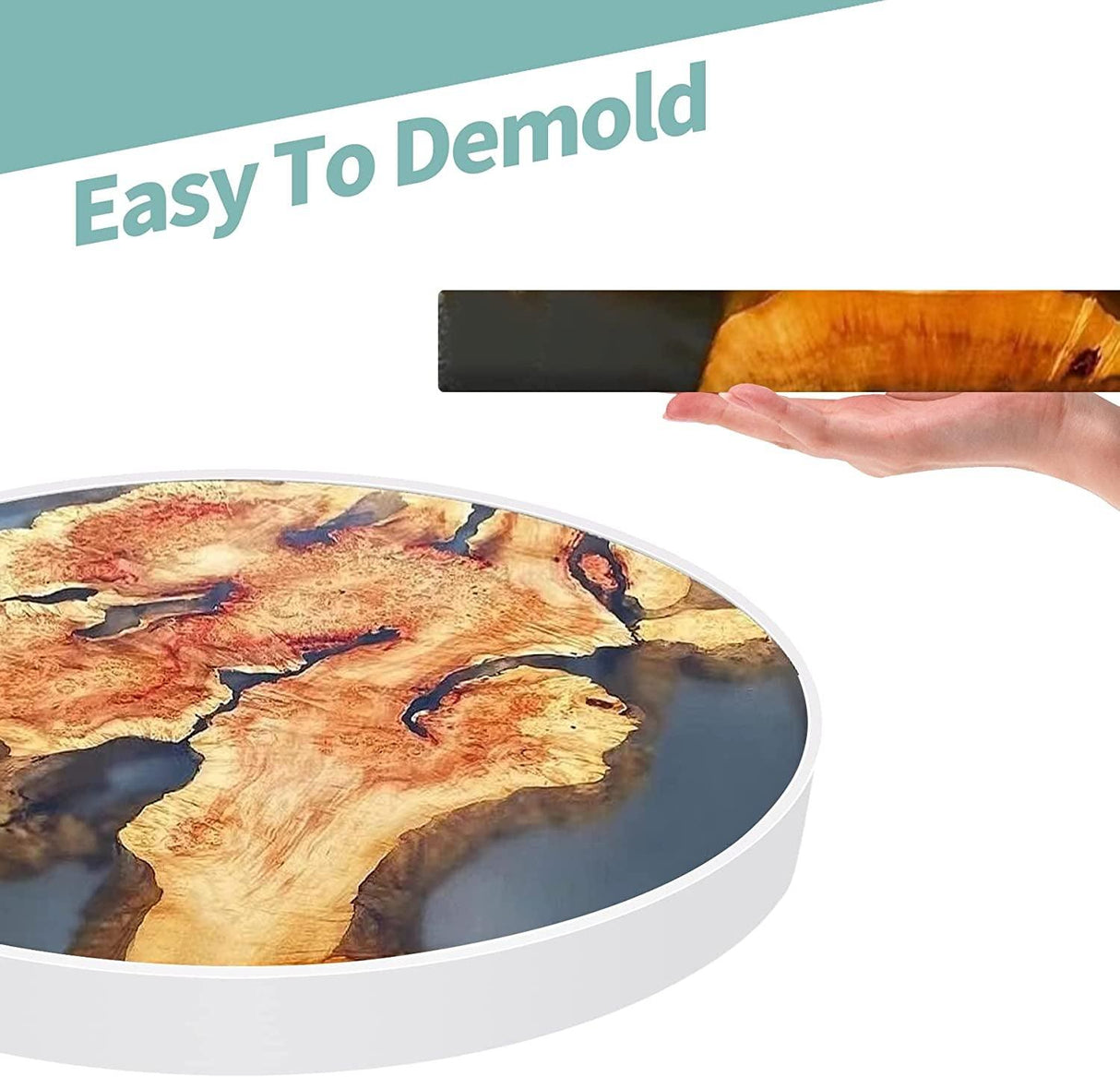 Extra Large Resin Table Mold 14 Inch round Silicone Epoxy Resin Molds for River Table, DIY Crafts,Cutting Board, Desktop Decoration WoodArtSupply