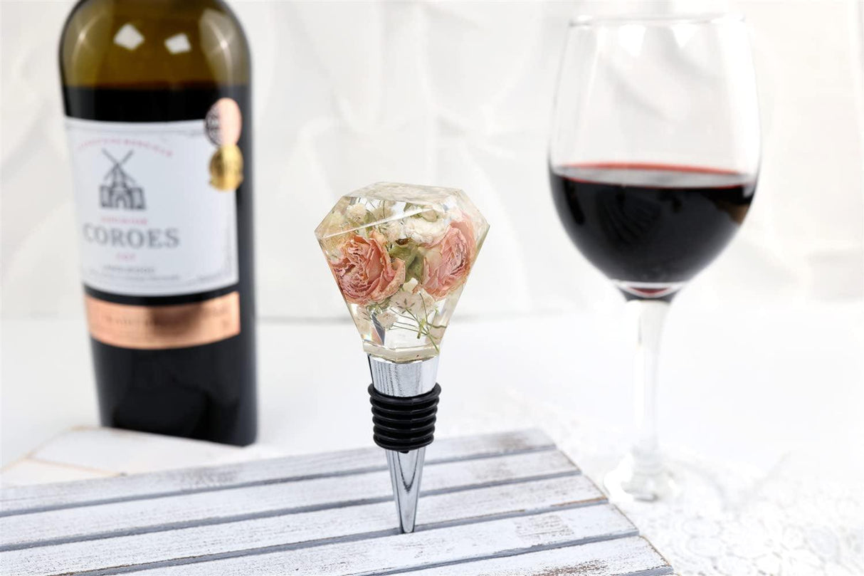 Geometric Spherical Bottle Stopper Resin Molds,5Pcs Wine Bottle Stopper Crystal Gem Shape Epoxy Silicone Mold for DIY Casting Crafts Making WoodArtSupply