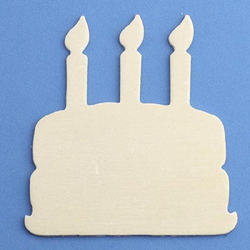 Pack of 24 Unfinished Wood Birthday Cake Cutouts by Blank Wooden DIY Cake Treat Dessert Shapes WoodArtSupply
