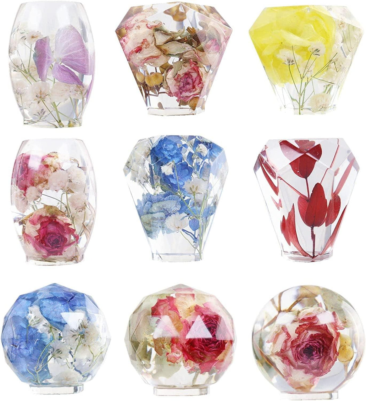 Geometric Spherical Bottle Stopper Resin Molds,5Pcs Wine Bottle Stopper Crystal Gem Shape Epoxy Silicone Mold for DIY Casting Crafts Making WoodArtSupply