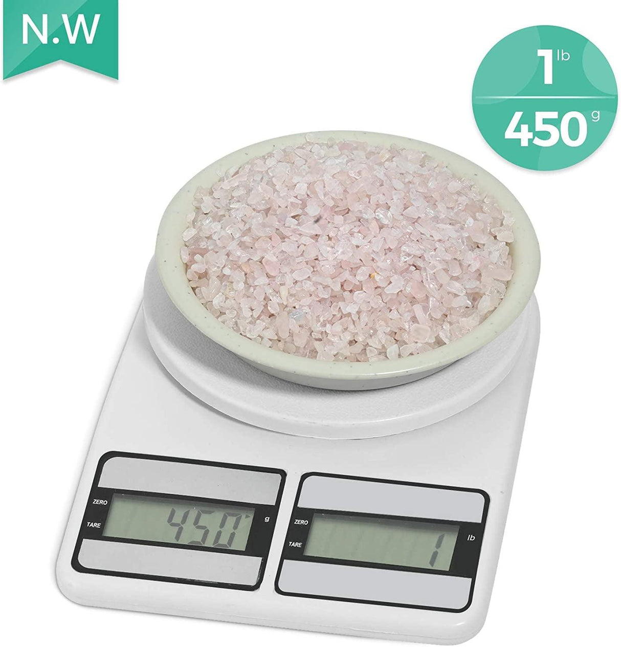 Tumbled Chips Stones Crushed Crystal Quartz 1 LB, Irregular Shaped Gravel Pebble Healing Stone, DIY Smoothed Rocks for Potted Plant,Resin Art,Vase WoodArtSupply