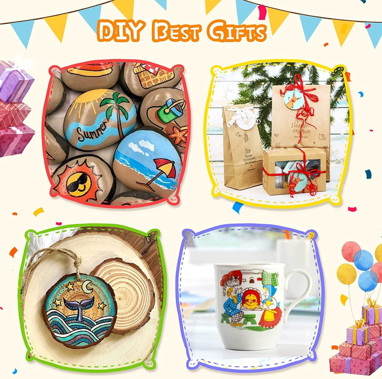 18 Colors Acrylic Paint Marker Pens for Rock Painting Fine Point Acrylic Paint Pens WoodArtSupply