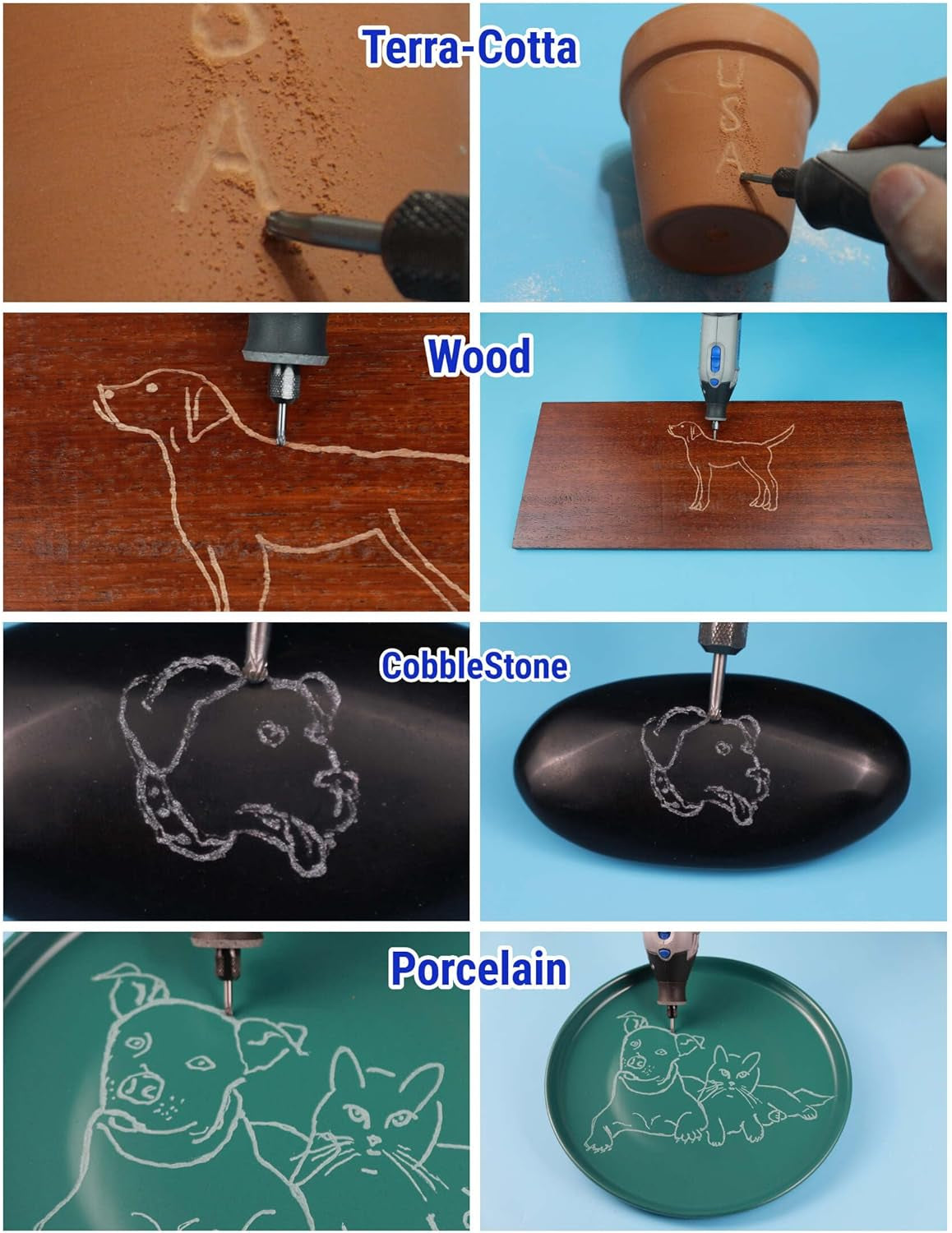 Carbide Burr Set Compatible with Dremel 1/8" Shank 20PCS Die Grinder Rotary Tool Rasp Bits Wood Carving Accessories Attachments Cutting Burrs Metal WoodArtSupply