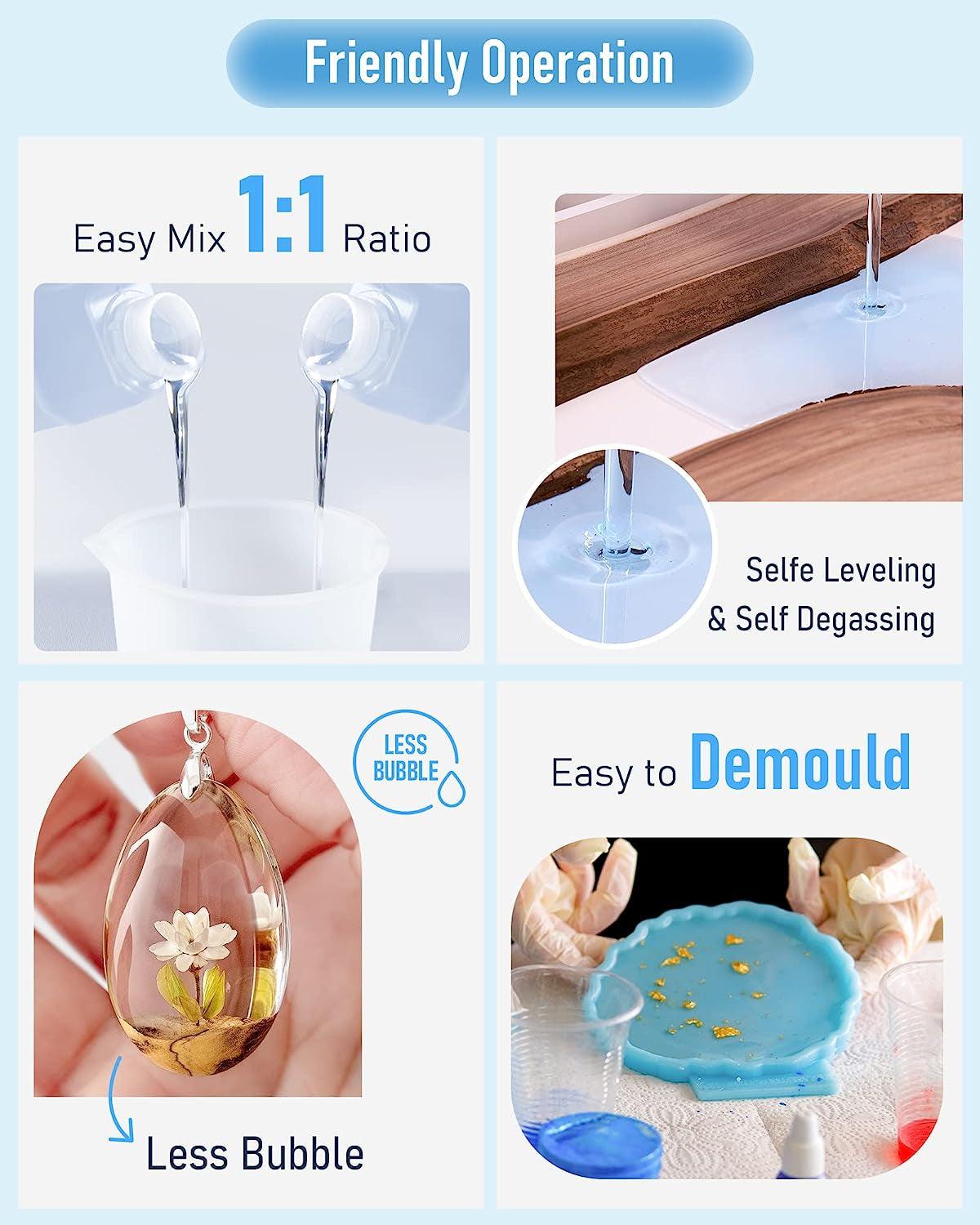 Nicpro 1.5 Gallon Epoxy Resin, High-Capacity Clear Resin Kit for Table Top, Jewelry, Molds, No Bubbles Casting Coating Art Resin Kit for Beginner, WoodArtSupply