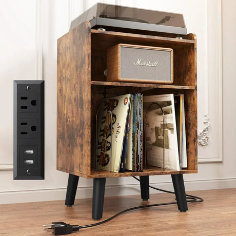 Record Player Stands | Modern Vinyl Storage - WoodArtSupply