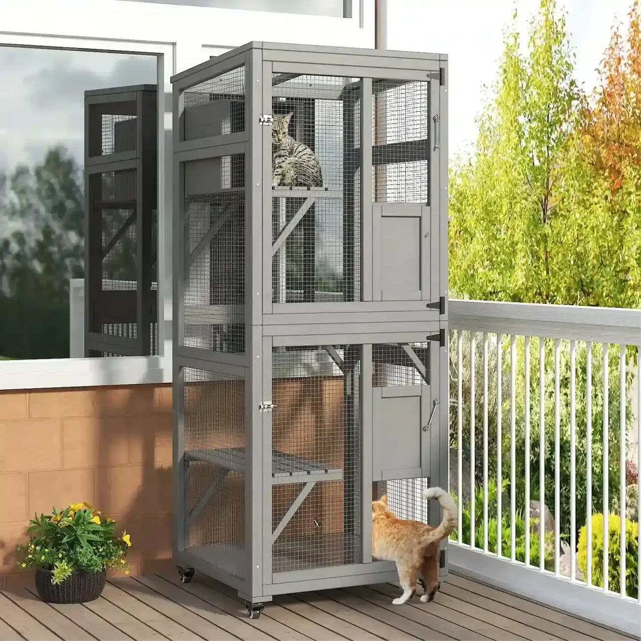 Catios | Outdoor Cat Enclosure - WoodArtSupply