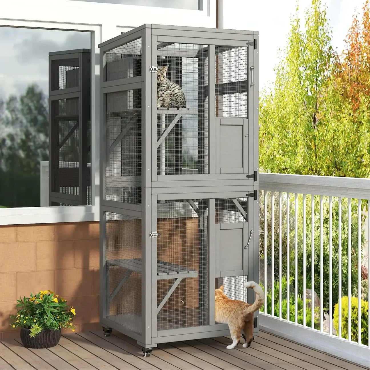 Catios | Outdoor Cat Enclosure - WoodArtSupply