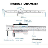 0-200mm Parallel Crossed Caliper, Stainless Steel Parallel Marking Vernier Scribing Caliper with Carbide Scriber/Needle, Marking Gauge for Scribe on Yuecoom