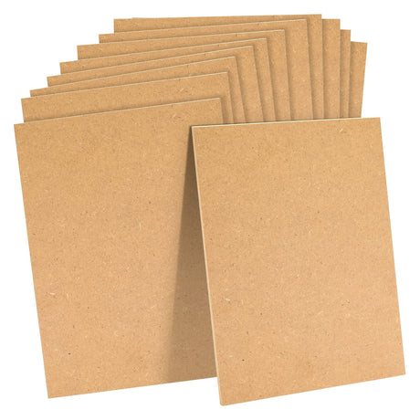 0.25" Thick Blank MDF Chipboard Sheets for Painting, Arts and Crafts (9 x 12 in, 12 Pack) Bright Creations