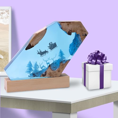 0.5 Gallon Epoxy Resin + Hardener- Crystal Clear Epoxy Resin, Epoxy Resin Kit No Bubbles Odor & Yellowing, Self Leveling 1:1 Mix for DIY Jewelry, alida