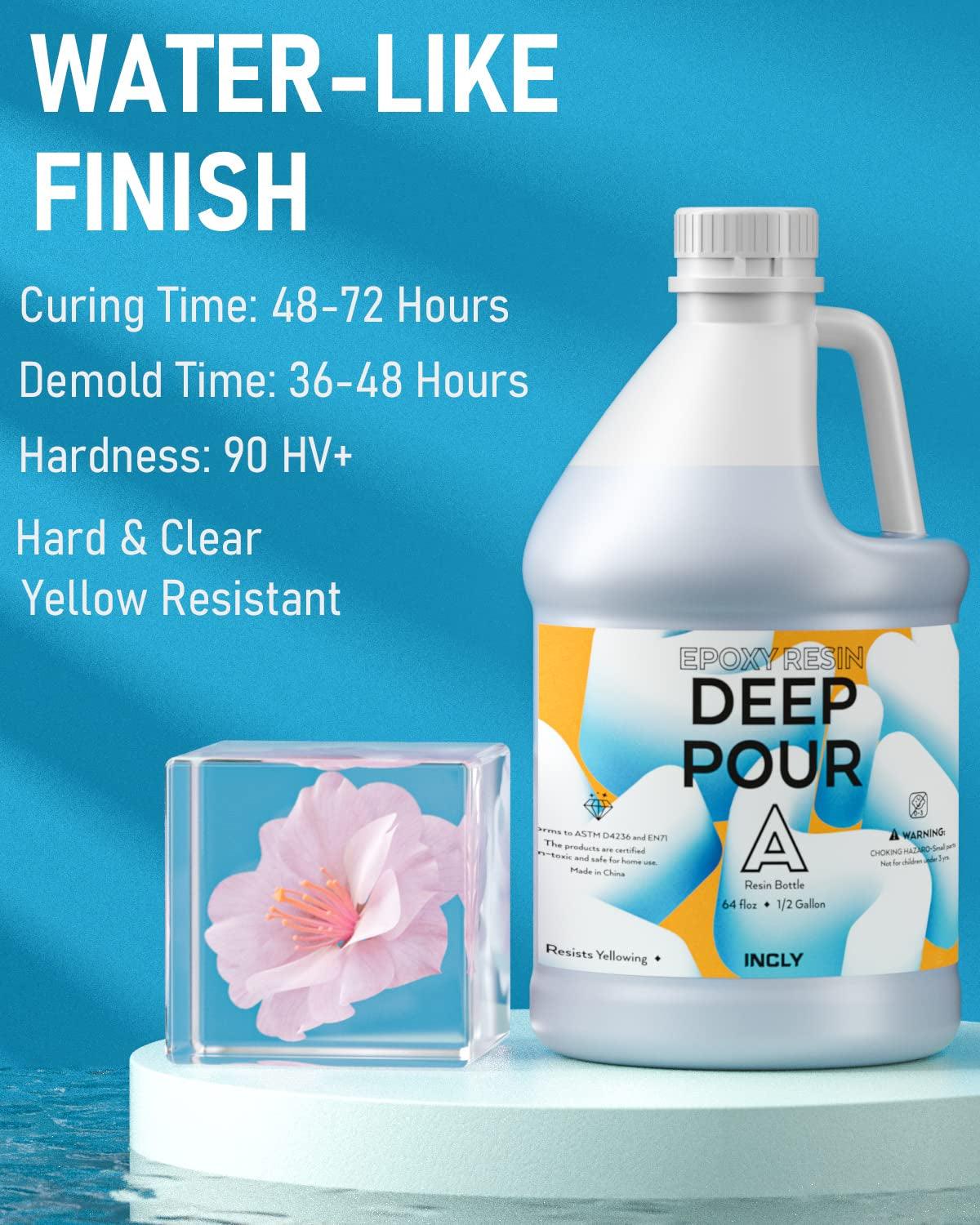 0.75 Gallon Deep Pour Epoxy Resin Kit, High Gloss & Bubble Free 2 to 4 Inch Depth Resin Epoxy, Resin Supplies for Coating & Casting, Craft River WoodArtSupply