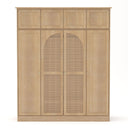8 Door Armoire Wardrobe with Adjustable Shelves and Hanging Rod HouseOfZazla