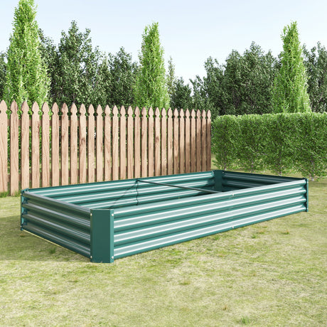 Raised Garden Bed Kit - Metal Raised Bed Garden 7.6x3.7x0.98ft HouseOfZazla