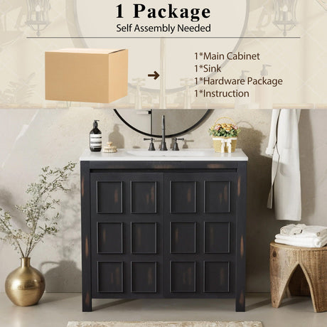 Bathroom Vanity Organizer With Sink, Combo Cabinet Set, Bathroom Storage Cabinet HouseOfZazla