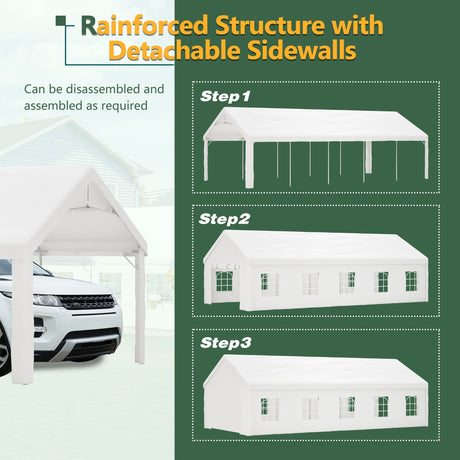 16x32 Ft Party Tent with Removable Sidewalls and Storage Bags HouseOfZazla