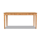 Dumont - Modern Farmhouse 1 Drawer Fluted Home Office Writing Desk - Natural Blonde
