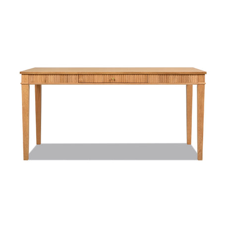 Dumont - Modern Farmhouse 1 Drawer Fluted Home Office Writing Desk - Natural Blonde HouseOfZazla