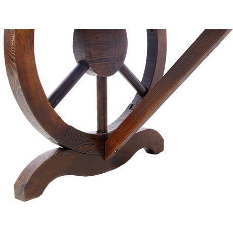 Outdoor Rustic Wooden Bench with Wagon Wheel Legs HouseOfZazla
