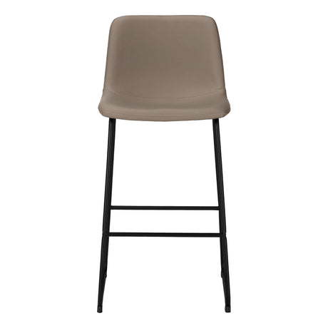 Bar Height Office Chair with Curved Backrest and Leather-Look Upholstery HouseOfZazla