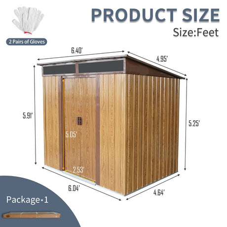 Outdoor Metal Storage Shed And Transparent Plate For Garden, Lawn HouseOfZazla