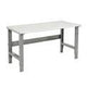Global Industrial Adjustable Height Workbench C-Channel Leg, 72" W x 36" D, 1-1/4" ESD Safety Edge, Gray Global Industrial