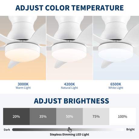 Low Profile Flush Mount Ceiling Fan With Light HouseOfZazla
