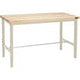 Global Industrial 72" W x 36" D Adjustable Height Workbench, 1-3/4" Thick Maple Top Square Edge, Tan Global Industrial