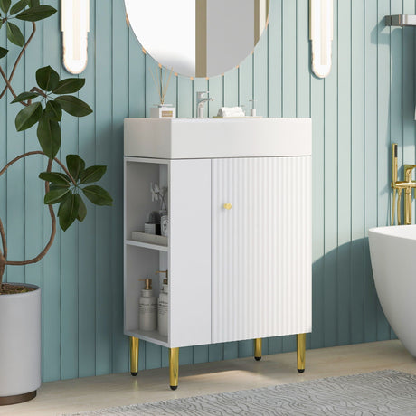 Bathroom Vanity, Combo Cabinet, Bathroom Storage Cabinet, Single Ceramic Sink HouseOfZazla